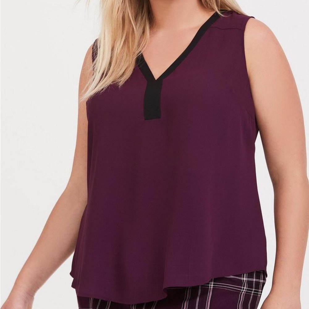 Torrid Size 2 - Georgette Tank - Highland Thistle